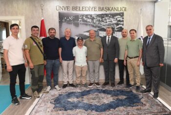 Ünye Yunus Emre Off Road Spor Kulübü Başkanı Alper Argan ve yönetim kurulu üyeleri
